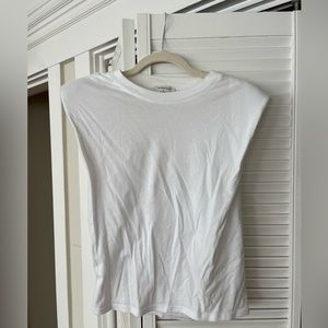 Babaton aritzia tee with shoulder pads, size small